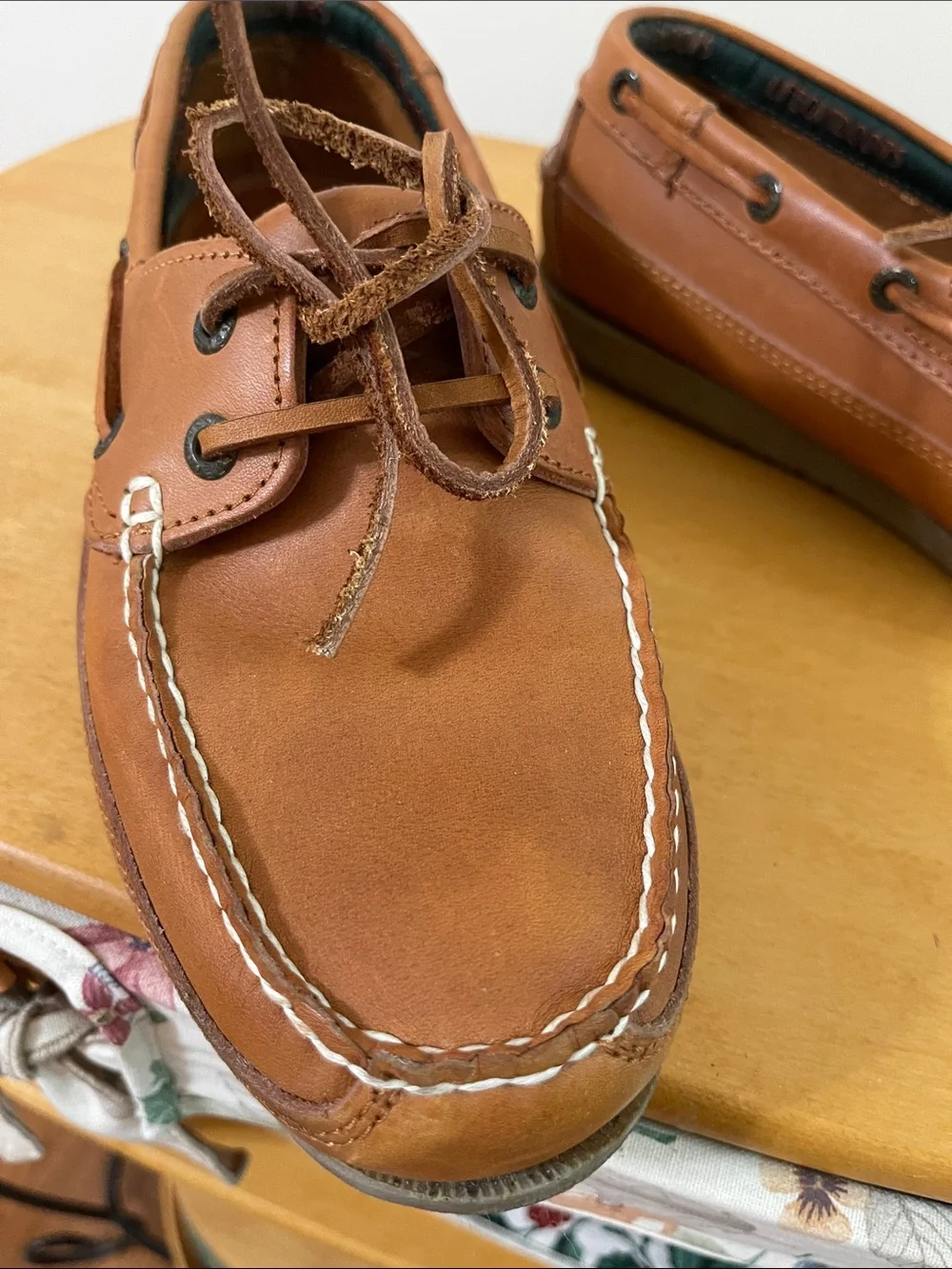 Men's Lifeoutdoors Brown Leather Deck Shoes